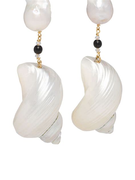 prada shell earrings|prada earrings men.